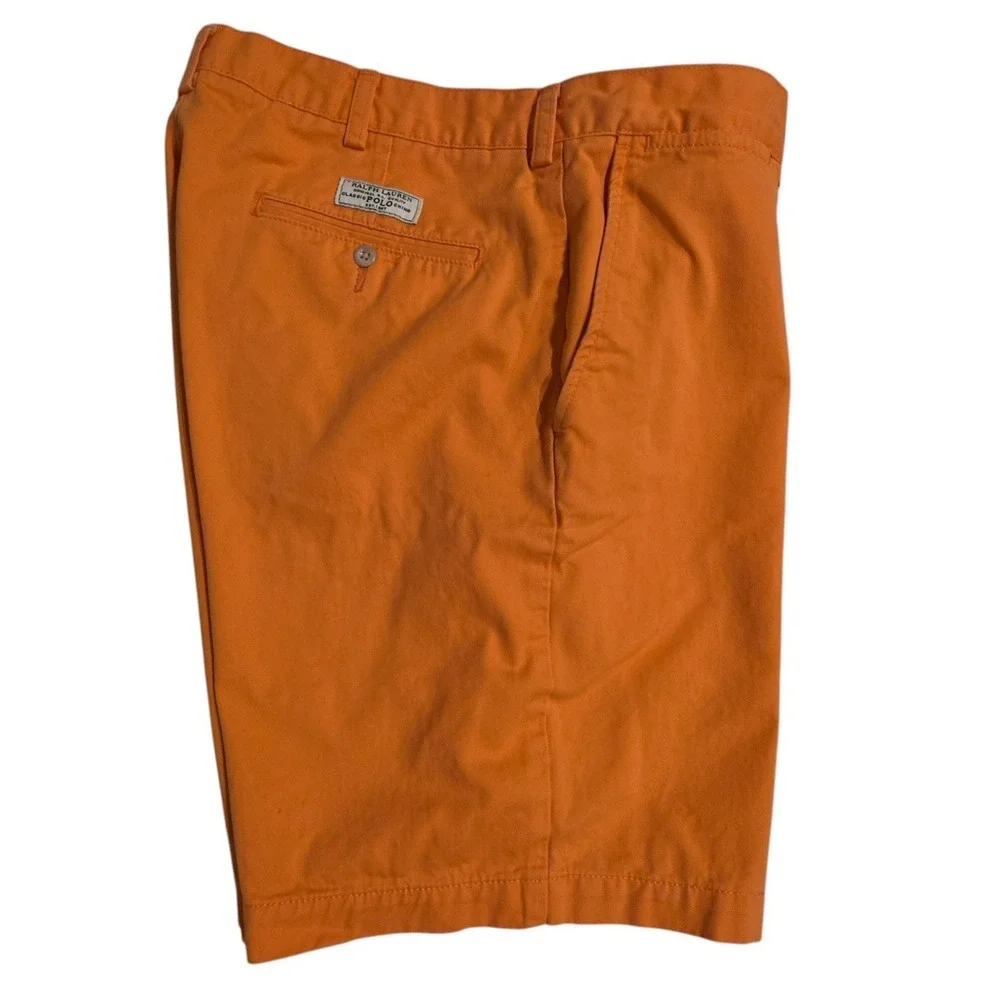Polo Ralph Lauren Mens Prospect Chino Shorts Orange Cotton Twill 36